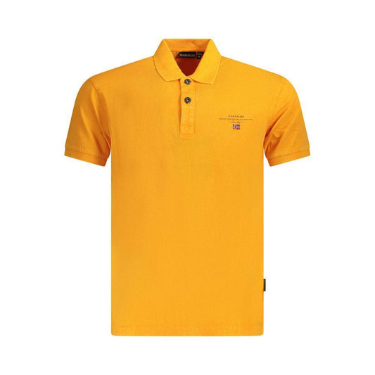 Napapijri Orange Cotton Men Polo Shirt NA-35689-S