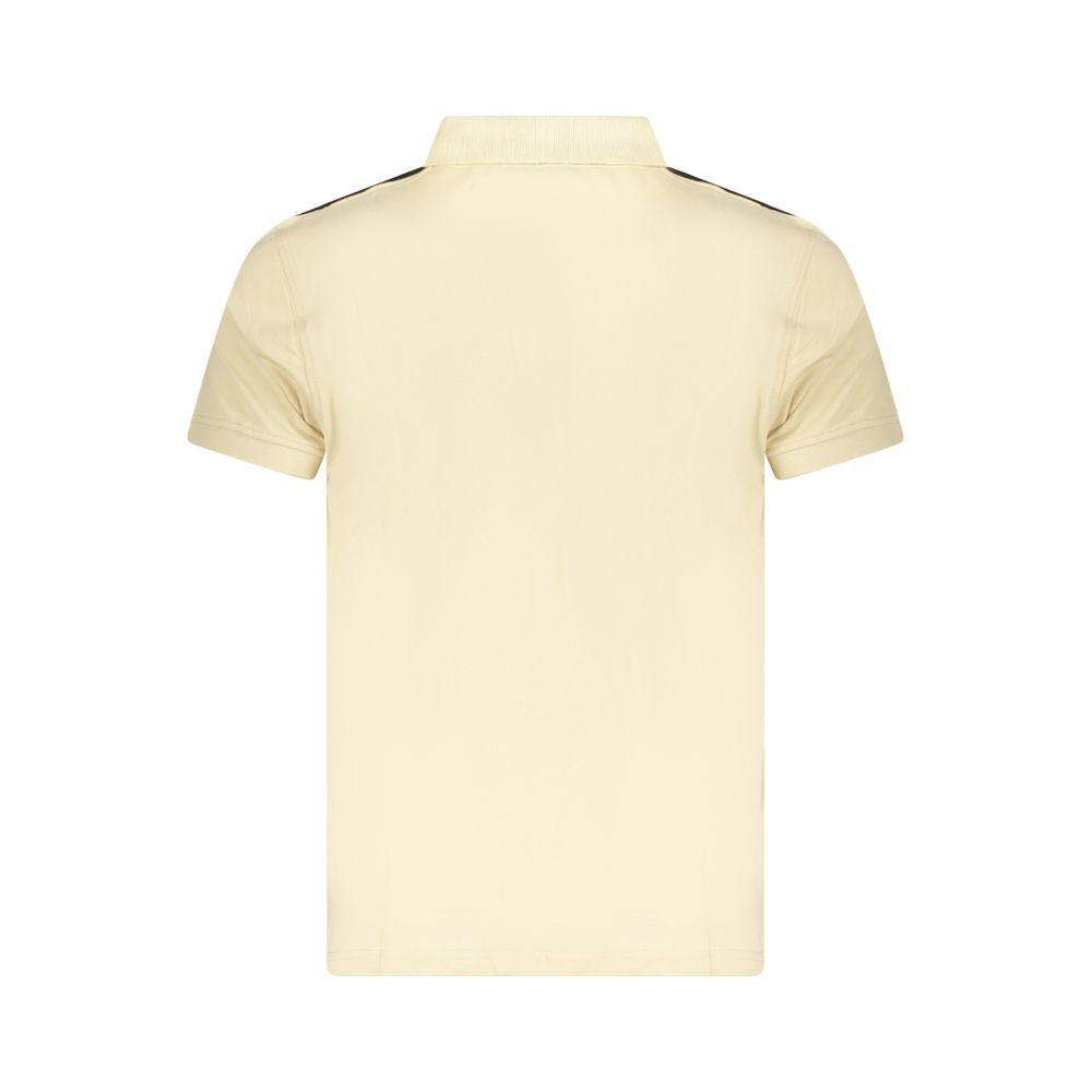 Cavalli Class Beige Cotton Men Polo Shirt CA-36663-XXL