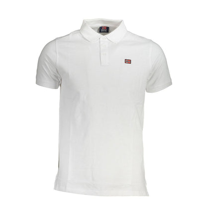 Norway 1963 White Cotton Men Polo Shirt with a subtle logo, ideal for casual elegance and comfort.