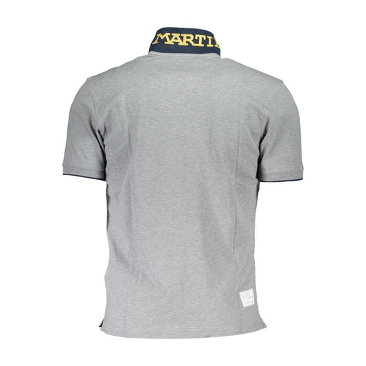La Martina Brown Cotton Men Polo Shirt LA-37480-S