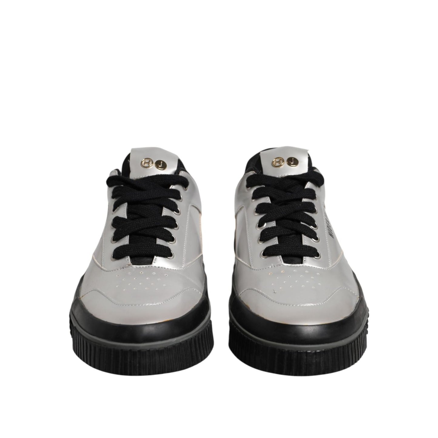 HIDE & JACK Metallic Silver Low Top Lace Up Sneakers Shoes MV7280-43