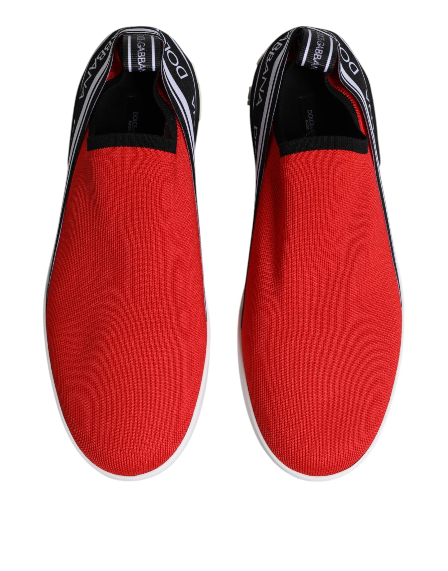 Dolce & Gabbana Red Logo Low Top Slip On Men Sneakers Shoes MV7290-40