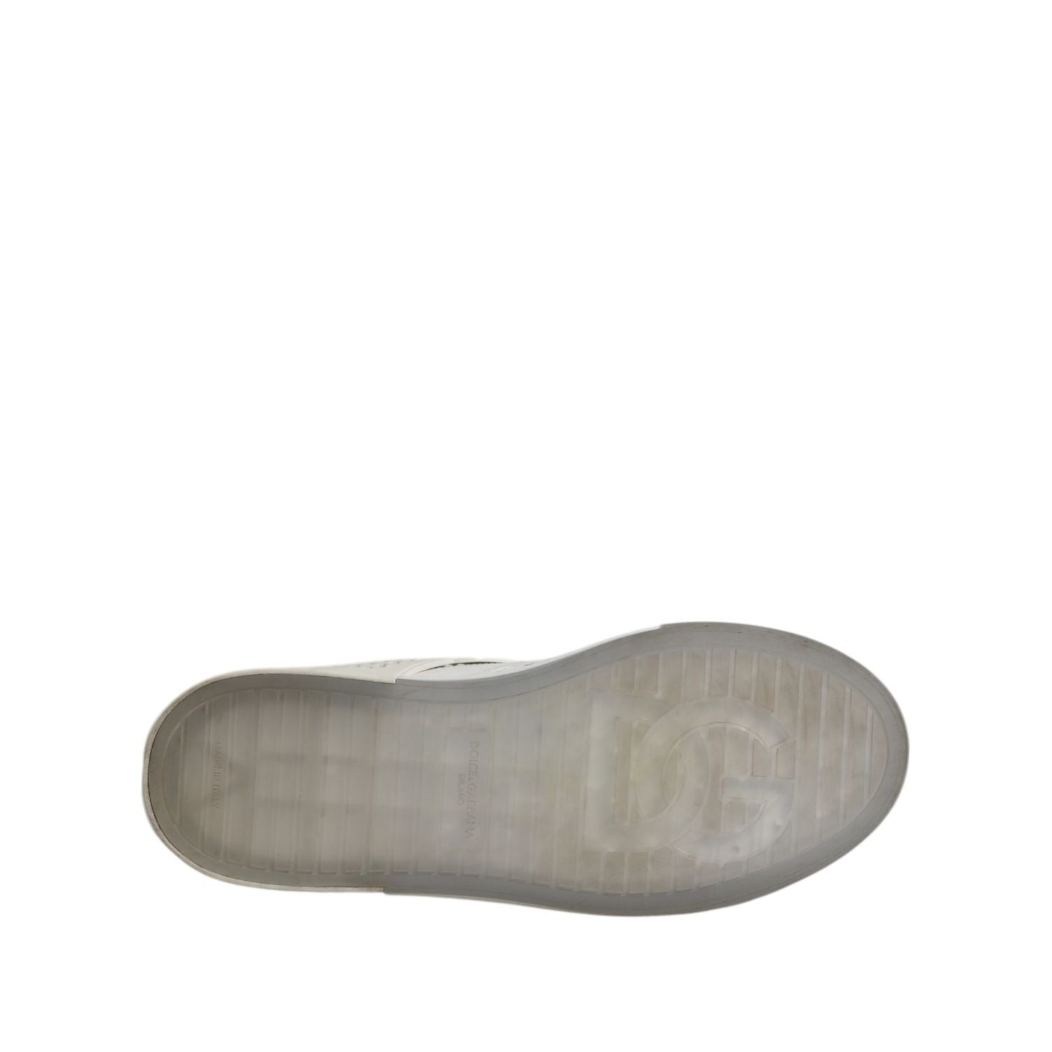 Dolce & Gabbana White Low Top DG Embossed Men Sneakers Shoes