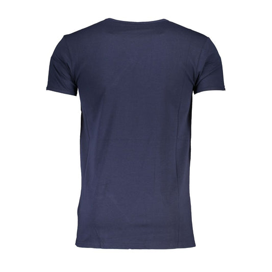 Cavalli Class Blue Cotton T-Shirt CA-26553-S