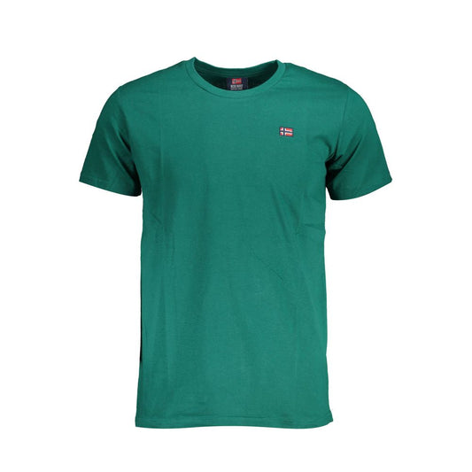 Norway 1963 Green Cotton Men T-Shirt with minimalist design and iconic logo.