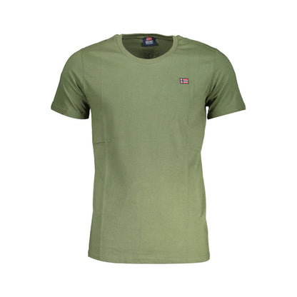 Norway 1963 Green Cotton Men T-Shirt with crew neck and logo, short sleeves, made from pure cotton for comfort.