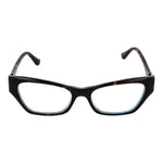 Guess Brown Women Glasses Frame with full-rim cat eye style, plastic material, demo lenses, and branded case included.