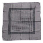 Dolce & Gabbana Gray Polka Dot Silk Square Men Foulard Scarf MS7176