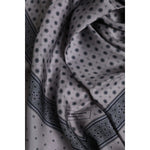 Dolce & Gabbana Gray Polka Dot Silk Square Men Foulard Scarf MS7176