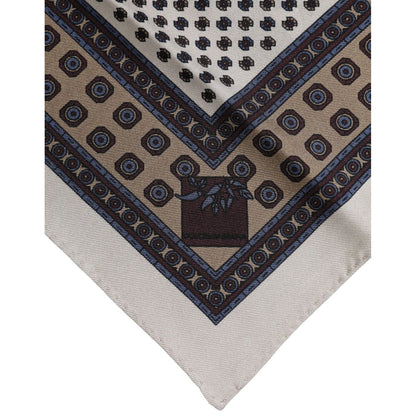 Dolce & Gabbana Multicolor Patterned Square Men Foulard Scarf