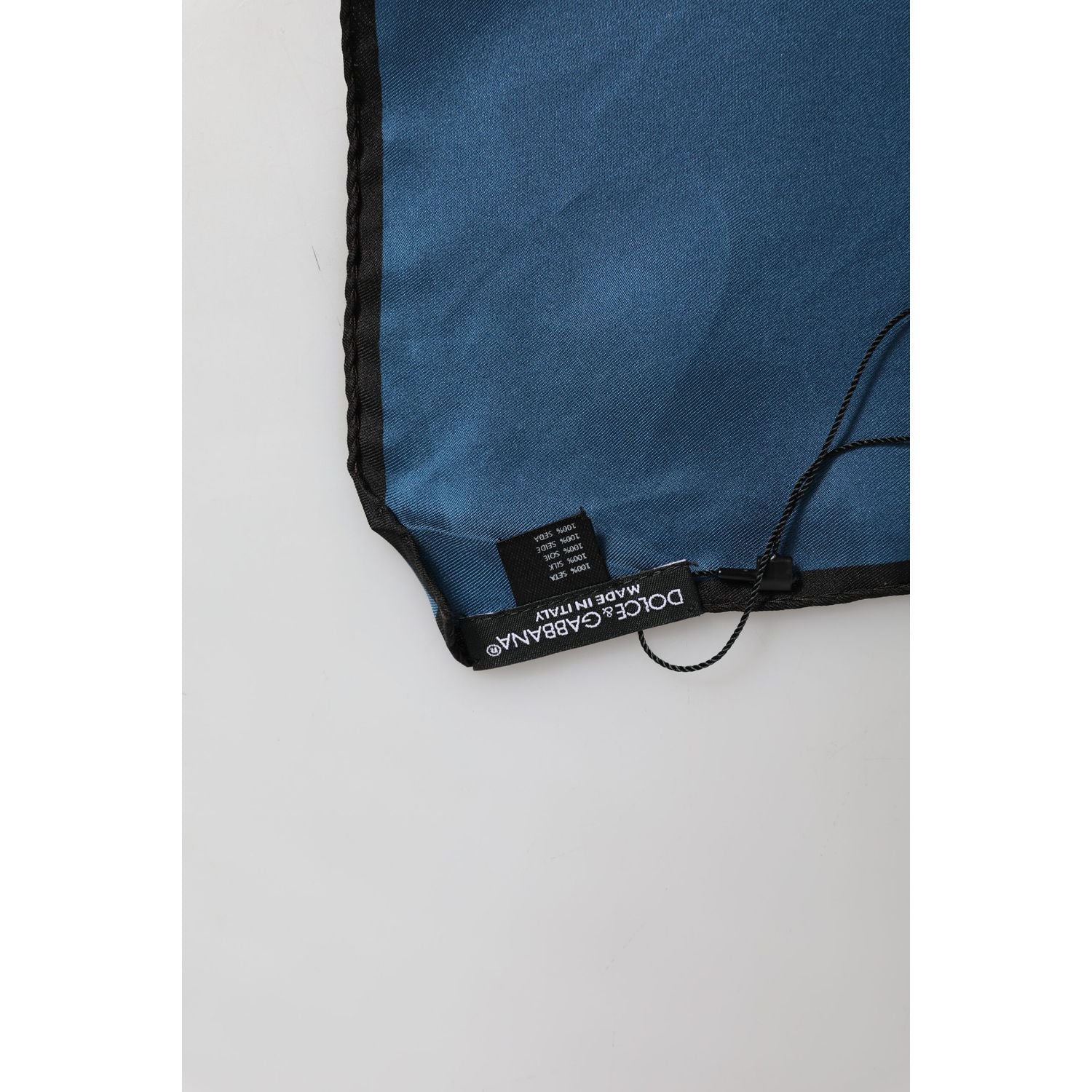 Dolce & Gabbana Blue DG Crown Silk Square Men Foulard Scarf