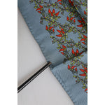 Dolce & Gabbana Gray Chilis Silk Square Men Foulard Scarf MS7339