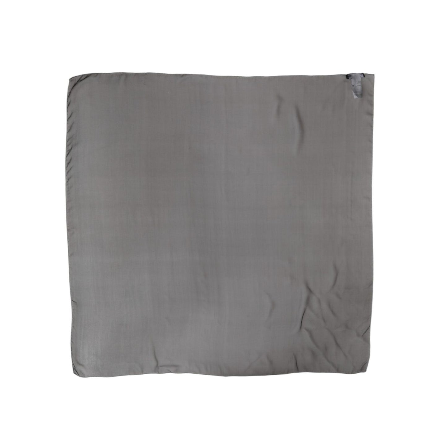 Dolce & Gabbana Gray Black Silk Square Women Foulard Scarf