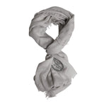 Dolce & Gabbana Gray DG Crown Neck Warmer Wrap Shawl Scarf MS7404