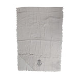 Dolce & Gabbana Gray DG Crown Neck Warmer Wrap Shawl Scarf MS7404