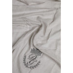 Dolce & Gabbana Gray DG Crown Neck Warmer Wrap Shawl Scarf MS7404