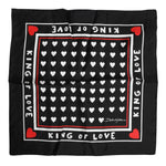 Dolce & Gabbana Black Printed Silk Square Men Foulard Scarf MS7468