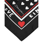 Dolce & Gabbana Black Printed Silk Square Men Foulard Scarf MS7468