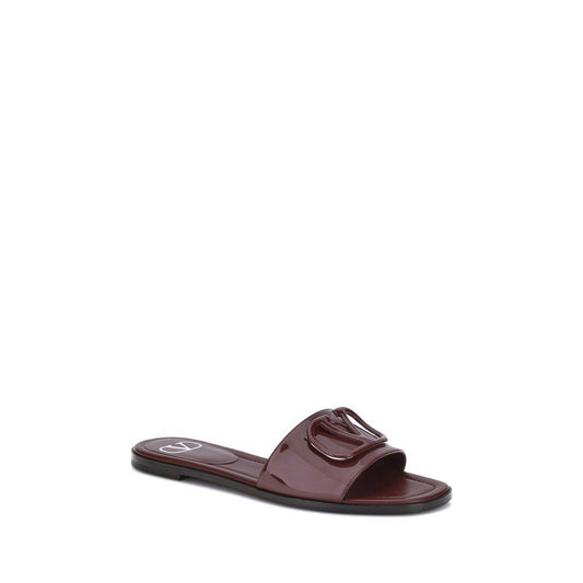 Valentino Garavani Patent leathe VLogo slide Sandals VA-7W2S0BD5TMKAFD-EU37.5/US7.5