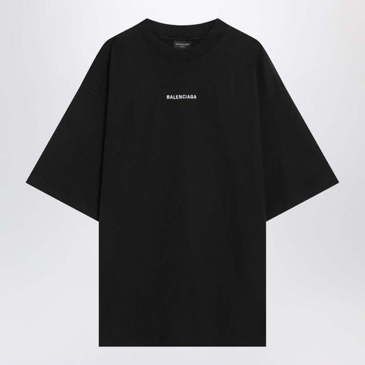 Black New Balenciaga Back Medium Fit T-shirt