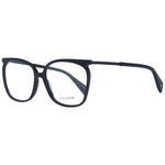 Yohji Yamamoto Black Unisex Glasses Frame in full-rim acetate with square design, featuring demo lenses and branded soft case included.