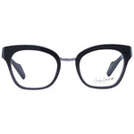 Yohji Yamamoto Black Unisex Glasses Frame, acetate full-rim butterfly style with demo lenses and black finish, size 49-21-140.