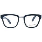 Yohji Yamamoto Black Unisex Glasses Frame in acetate, full-rim, square style with demo lenses. Includes branded soft case.