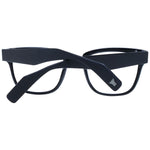 Yohji Yamamoto Black Unisex Glasses Frame, acetate full-rim square style with black demo lenses, includes branded soft case