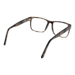 Andy Wolf Brown Unisex Glasses Frame, full-rim acetate design with demo lenses, rectangle style, includes branded case.