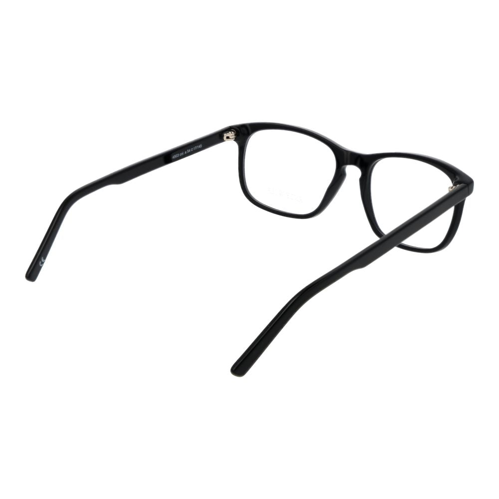 Andy Wolf Black Unisex Glasses Frame in acetate, full-rim style, size 54-17-145 with demo lenses and branded case.