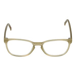 Andy Wolf Beige Unisex Glasses Frame in full-rim acetate material, featuring a panto style with demo lenses.