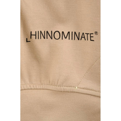 Hinnominate Beige Cotton Women Sleeveless Hoodie