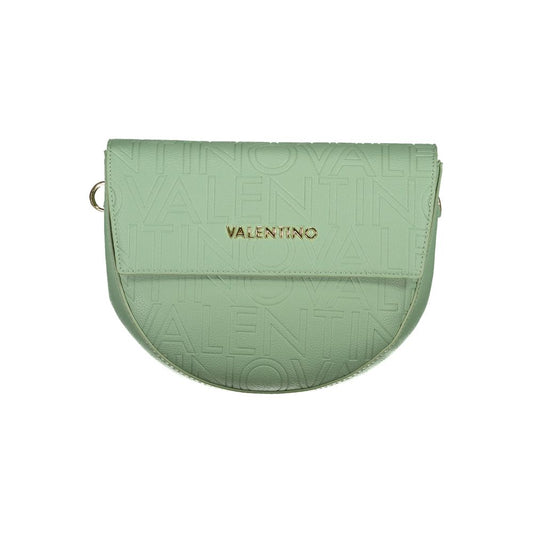 Mario Valentino Green Polyethylene Handbag with logo and adjustable straps.