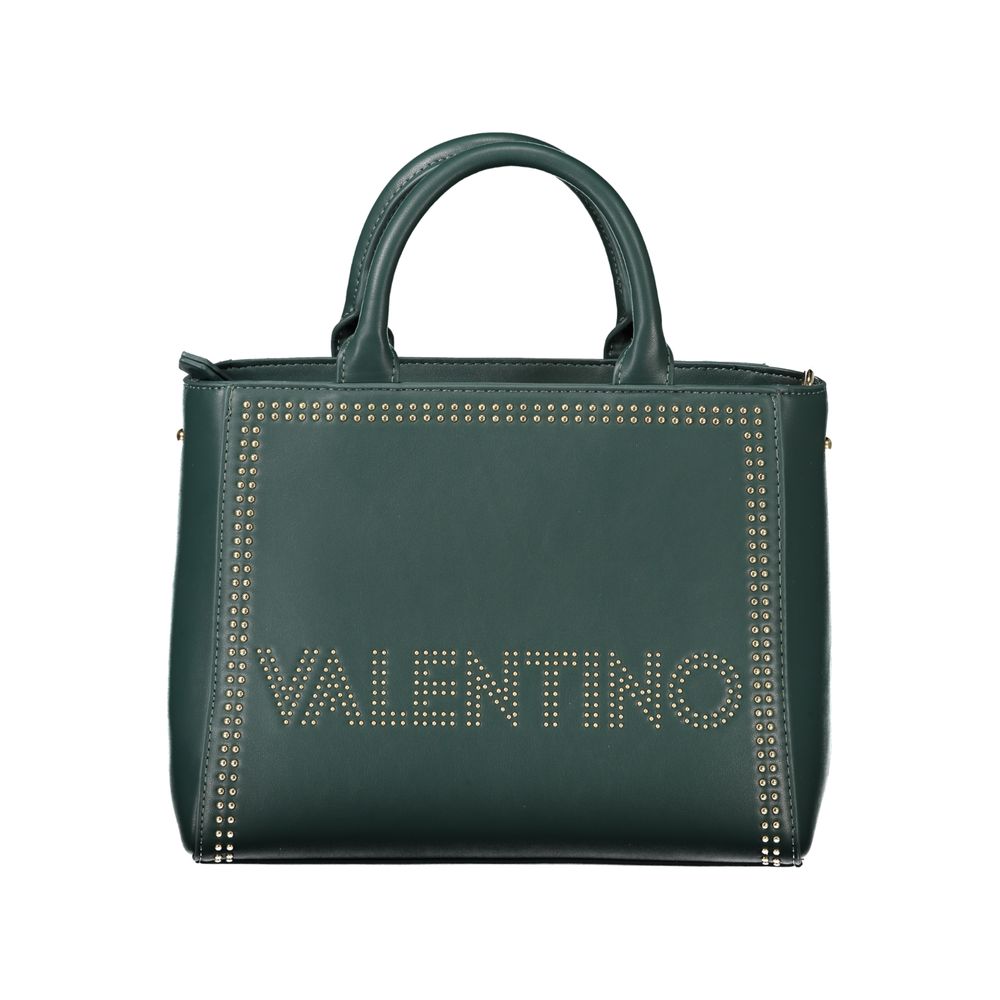 Mario Valentino Green Polyethylene Handbag with handles and shoulder strap, featuring a zip closure and internal pocket.