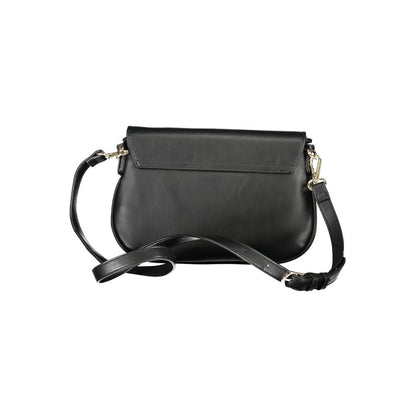 Mario Valentino Black Polyethylene Handbag with adjustable strap and internal pockets