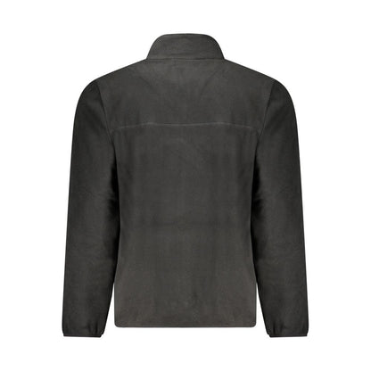 Fila Black Polyester Men Jacket - back view showcasing sleek design and premium polyester material for style and comfort