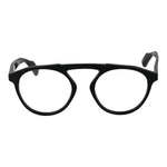 Yohji Yamamoto Black Men Glasses Frame, aviator style, full-rim black plastic, size 50-20-145 with branded soft case