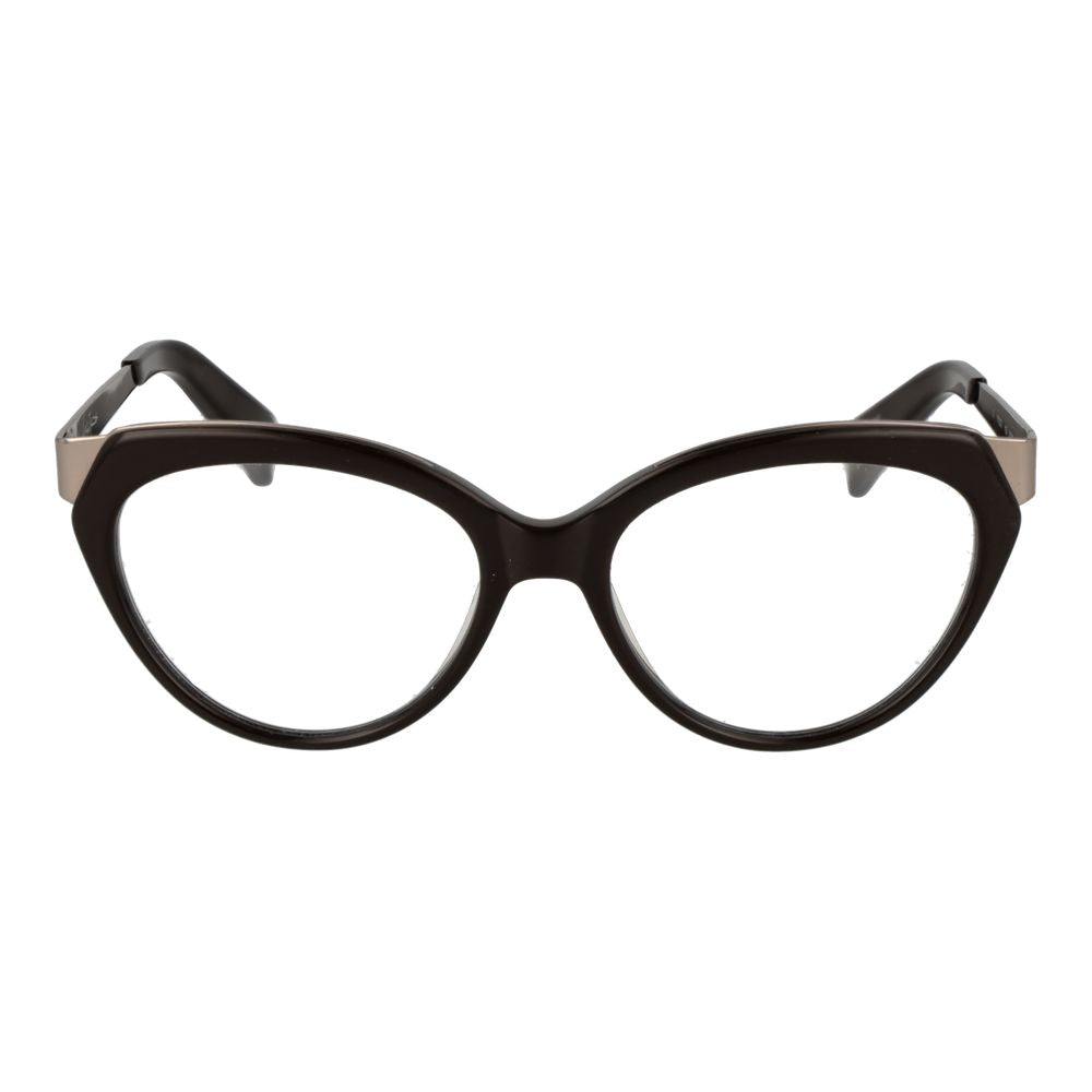Yohji Yamamoto Brown Unisex Glasses Frame, full-rim acetate cat eye frames with demo lenses, size 53-17-140.