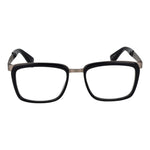 Yohji Yamamoto Black Unisex Glasses Frame, rectangle full-rim acetate eyeglasses with demo lenses, size 54-18-145.