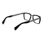 Yohji Yamamoto Black Unisex Glasses Frame, acetate full-rim, rectangle style, lenses width 54mm, height 38mm, bridge width 18mm, frame 140mm.