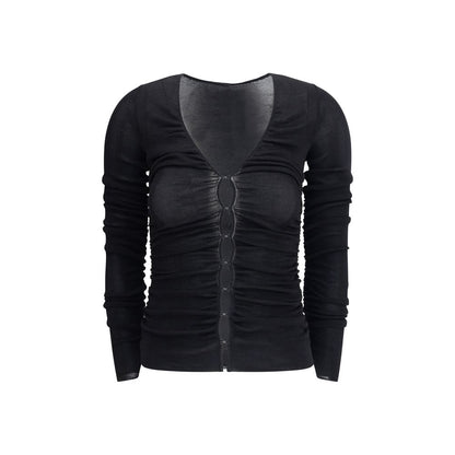 Self-Portrait Black Viscose Top