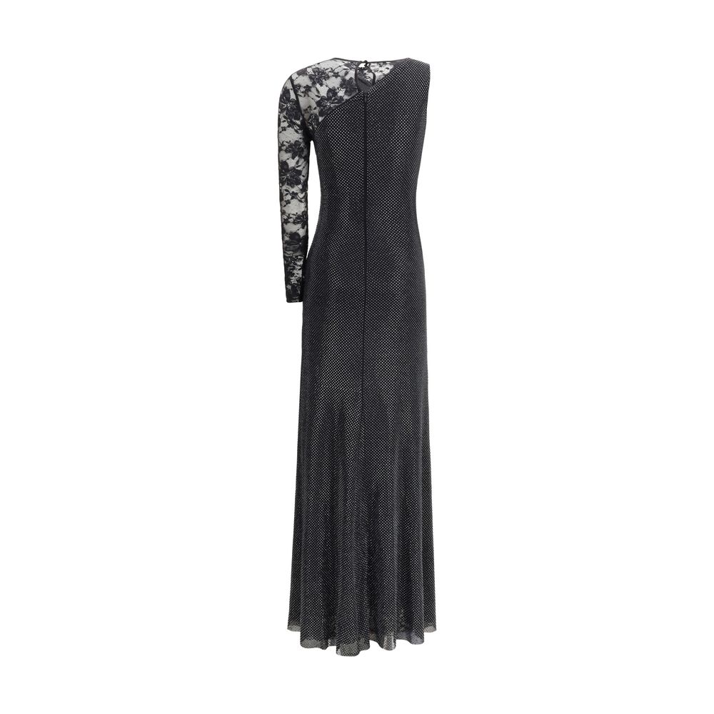 Self-Portrait Black Polyester Casual Dress