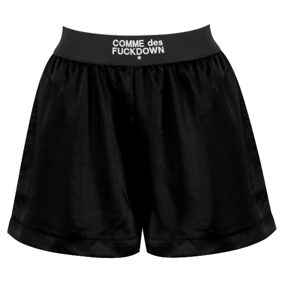 Comme Des Fuckdown Black Polyester Short