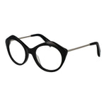 Yohji Yamamoto Black Women Glasses Frame, acetate full-rim butterfly style, demo plastic lenses included.