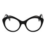 Yohji Yamamoto Black Women Glasses Frame in butterfly style, acetate material, full-rim, size 51-20-140, includes branded soft case.