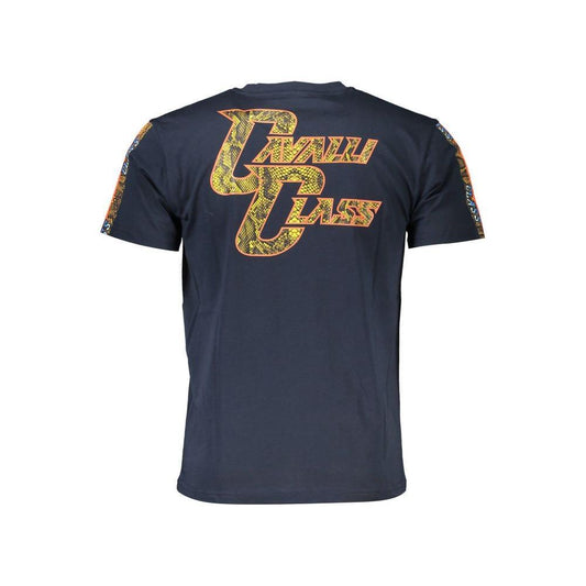 Cavalli Class Blue Cotton T-Shirt