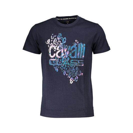 Cavalli Class Blue Cotton T-Shirt