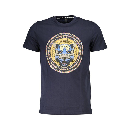 Cavalli Class Blue Cotton T-Shirt