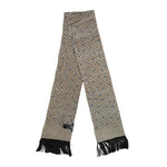 Dolce & Gabbana Gray Skulls Silk Fringes Men Foulard Scarf MS7550