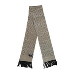 Dolce & Gabbana Gray Skulls Silk Fringes Men Foulard Scarf MS7550